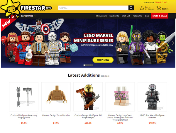 Firestar Toys - Bespoke Ecommerce Website