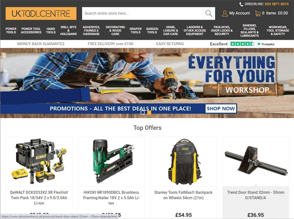 UK Tool Centre - Bespoke Ecommerce Website
