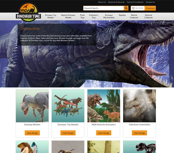 Dinosaur Time - E2EXpress Ecommerce Website